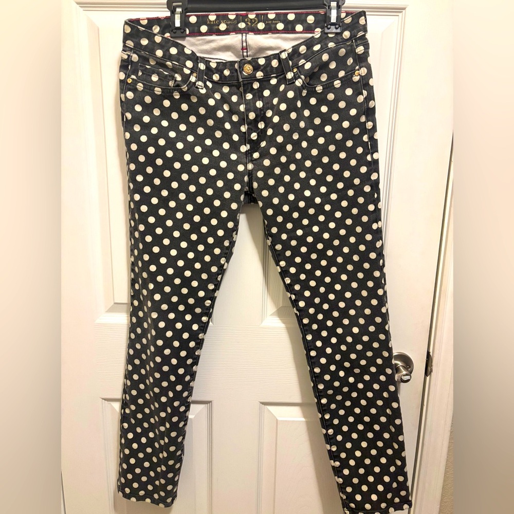 Kate Spade Polka Dot Skinny Jeans Sz 32
